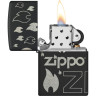 Zippo Classic 48908 — Black Matte, гравировка 360°