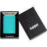 Зажигалка ZIPPO CLASSIC FLAT TURQUOISE 49454ZL